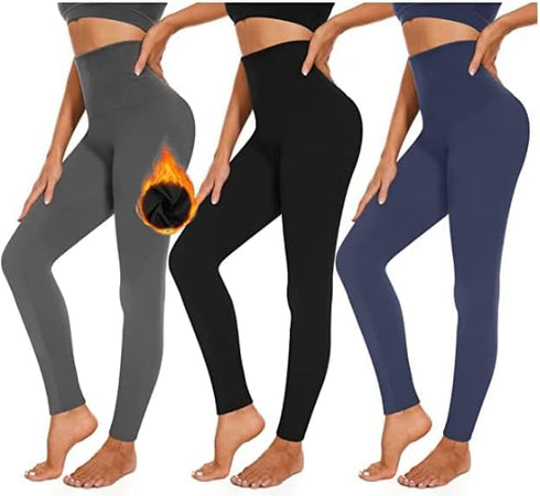 High Waisted Womens Black Workout Leggings - Running Tummy Control Yoga Pants